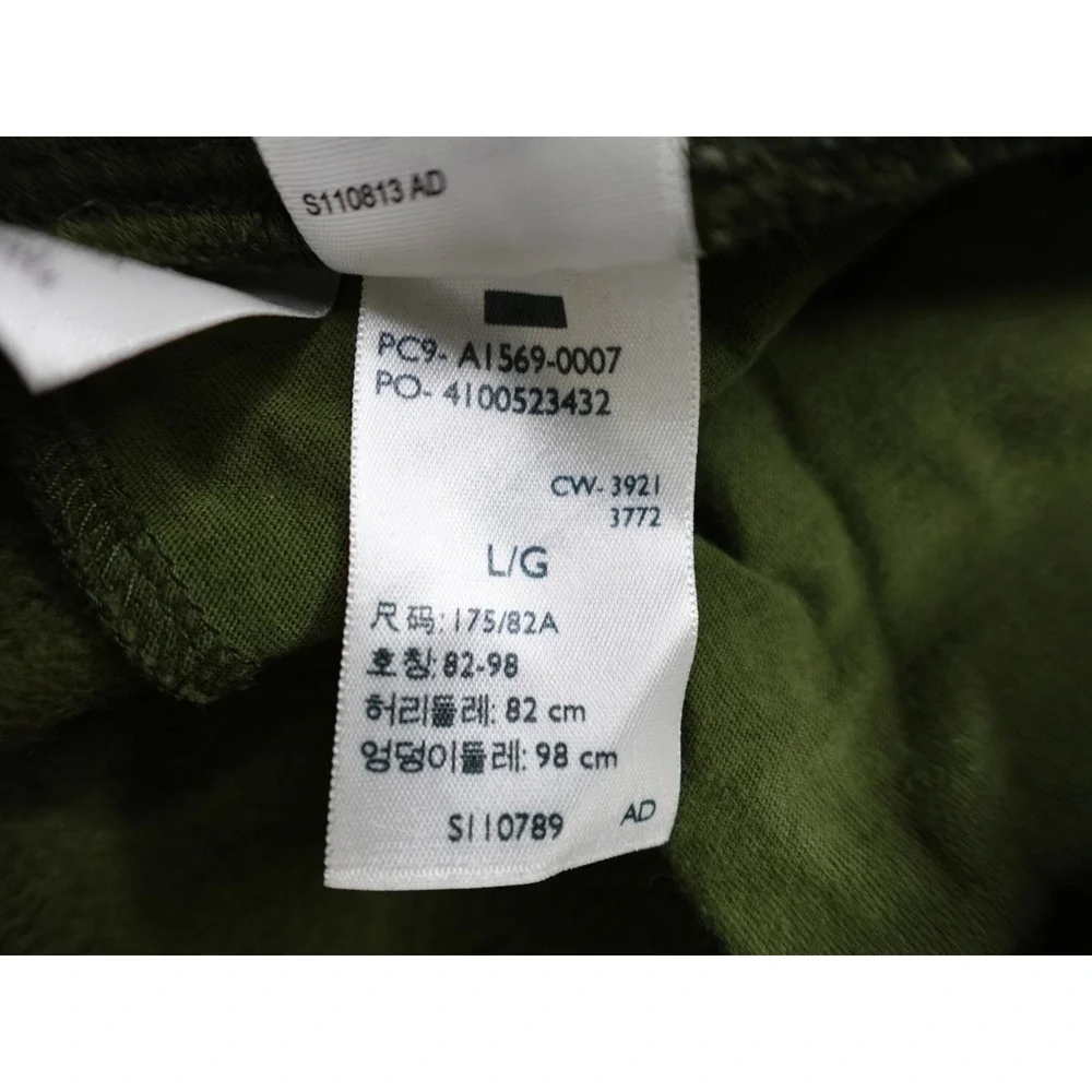 Levi's Men's Olive Green Sweat‎ Shorts Size L Elastic Waist Drawstring Logo